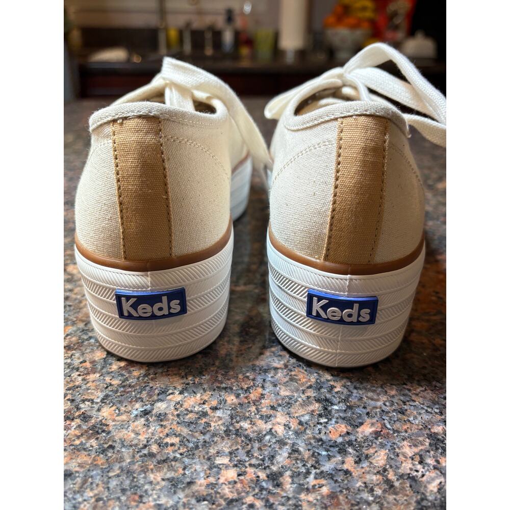 Keds Women's Triple Up Canvas Sneaker Cream Size 8 NWOT - Picture 10 of 13